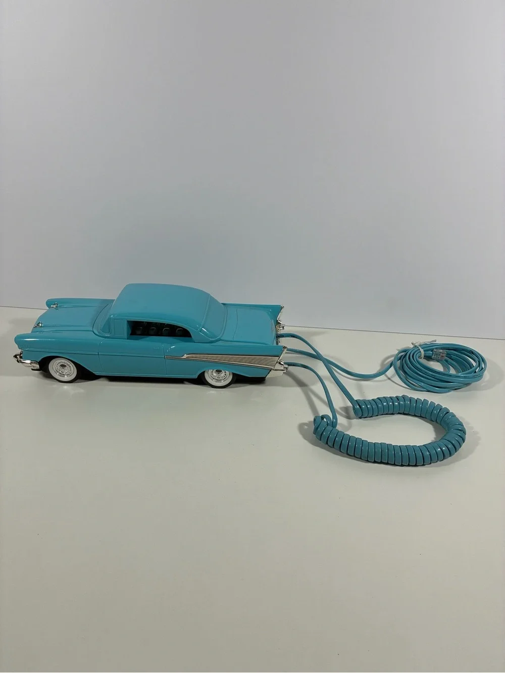 Vintage Telemania 1957 Chevy Bel Air Car Telephone Teal Aqua Blue ‘57 Chevrolet